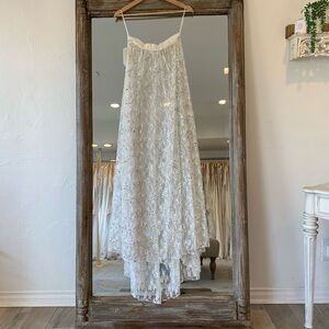 Vintage lace bridal overskirt